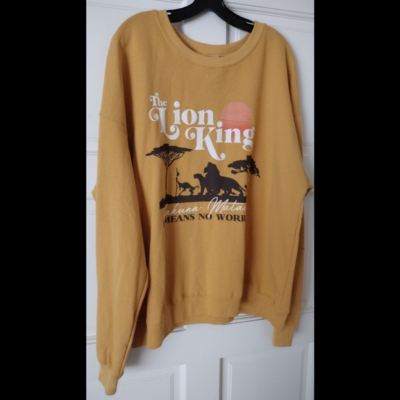 Disney The Lion King Women's Sweater Mustard Yellow Size XXXL - Picture 2 of 5